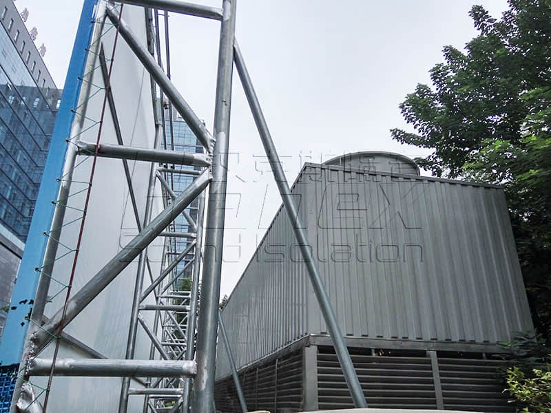 商業(yè)屋面裙樓中央空調(diào)冷卻塔降噪方案！降噪？減振誰為主？